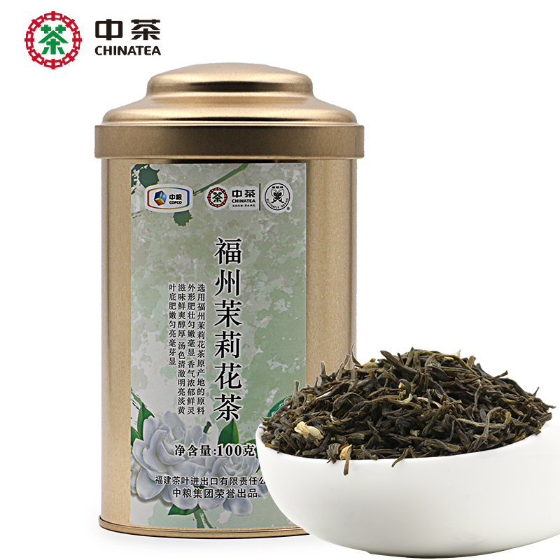中茶花茶 福州茉莉花茶散装100g 中粮出品