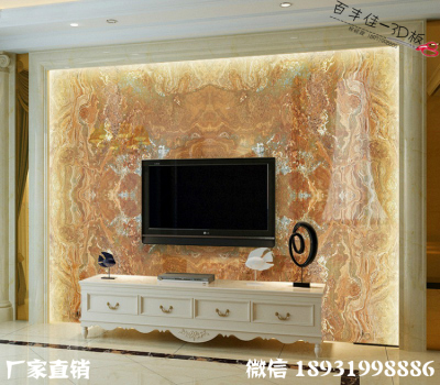 仿大理石纹uv板3d 玉石微晶uv装饰面板电视背
