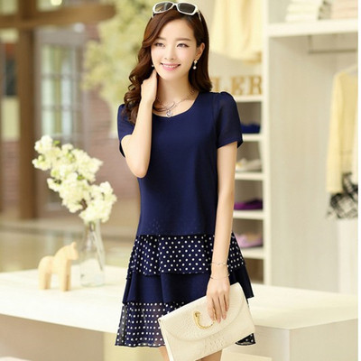 大码30-40-50岁夏装中年少妇女装气质妈妈假两