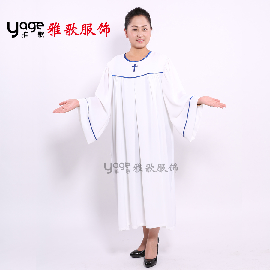 圣派诗基督教服装唱诗班圣服圣衣长袍长袖圣诗服圣服长袖装sf31