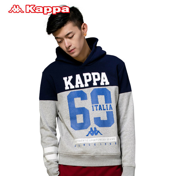 Kappa 男款卫衣 运动服套头帽衫 连帽休闲上衣运动外套|K0552MT01
