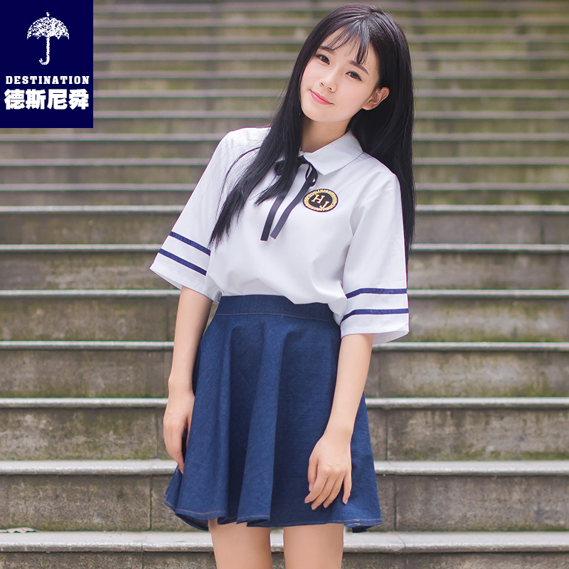 夏季韩版高中生校服套装日系水手服jk制服中学生班服学生装演出服