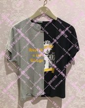 现货Five Plus专柜代购2017夏款拼接T恤 2JM3021130 050花灰 8A