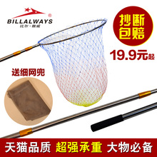 钓鱼捞网抄鱼网 3米4米抄网杆 比尔傲威黄金版不锈钢抄网捞鱼网兜