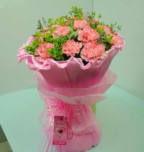 e束花温州龙港同城配送11只康乃馨花束送老师送朋友送妈妈生日花