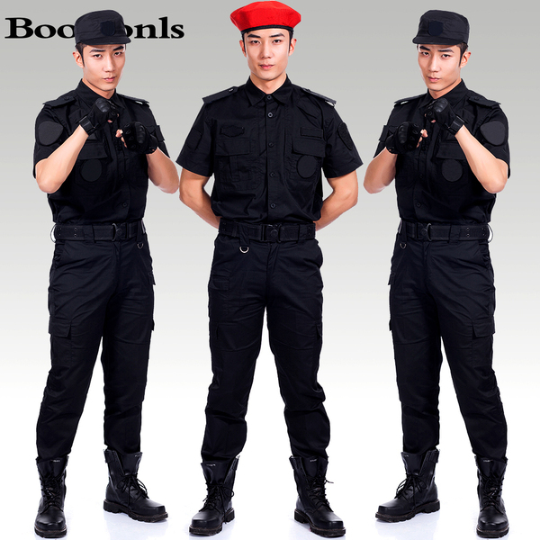 正品男制服 保安服夏季黑色男士 作训服长袖 形