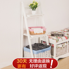 梯形置物架鞋架阶梯花架多层实木架折叠简易书架货架格架木头架子