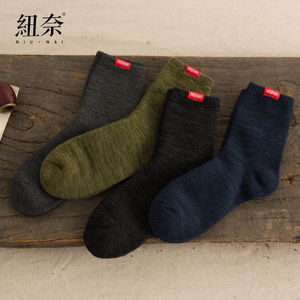 纽奈袜子男士中筒袜