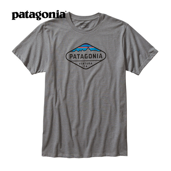 PATAGONIA 2017新款M's Fitz Roy Crest Cotton/Poly男式T恤38907