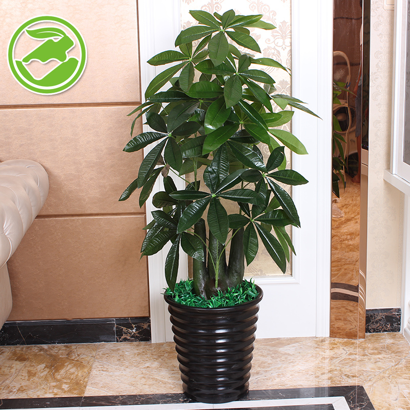 假树小树墩发财树仿真植物树绿植盆栽景客厅办公室落地塑料装饰花