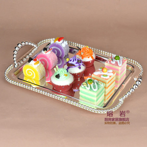 陶瓷三层水果盘子篮欧式客厅创意蛋糕架玻璃糖