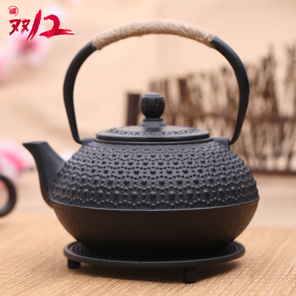 龟甲铁壶日本铸铁茶壶无涂层老铁壶手工南部铁器茶壶特价生铁茶具