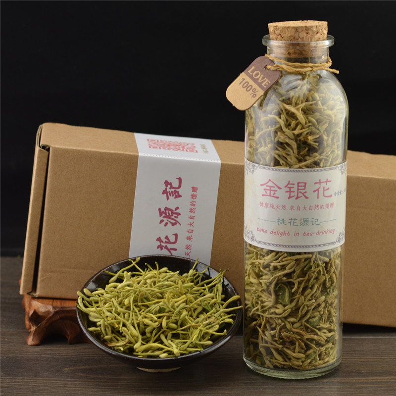 正宗特级金银花 精选天然金银花茶去火败火清热茶花草茶 50g瓶装