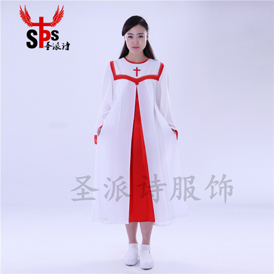 圣派诗基督教服装唱诗班圣服圣衣长袖圣诗服圣服唱诗班长袖装sf43