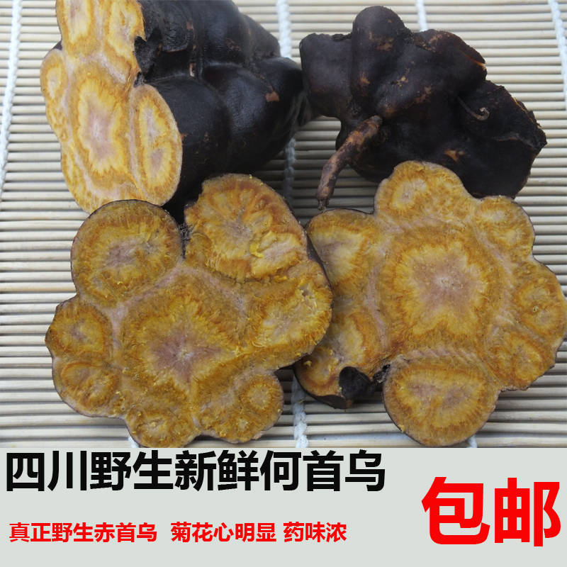 寻百草中药材何首乌 野生何首乌 新鲜首乌 赤首乌生首乌500克包邮