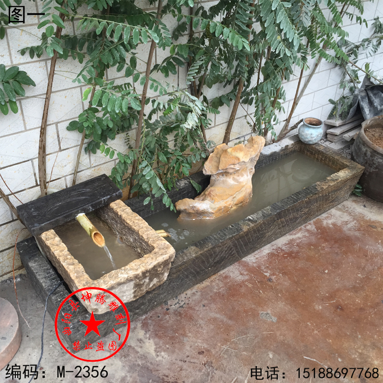 石雕老石槽 室内庭院鱼缸 猪槽 马牛宠物狗喂食石槽容器 拖布盆