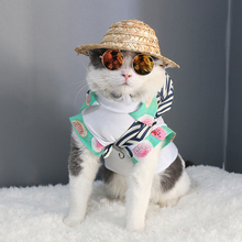 宠物猫用品 春夏中小型幼犬遮阳帽泰迪狗狗饰品帽子 农夫与猫草帽