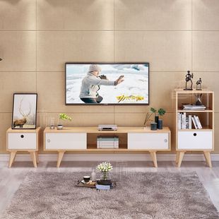 纯实木电视柜北欧现代简约小户型客厅家具松木地柜卧室电视机柜