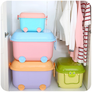 有盖卡通塑料收纳箱