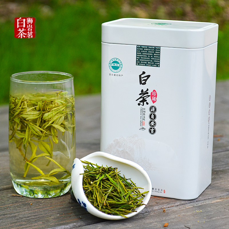 正宗安吉白茶2016新茶 珍稀原产地雨前特级高山茶叶100g罐装 春茶