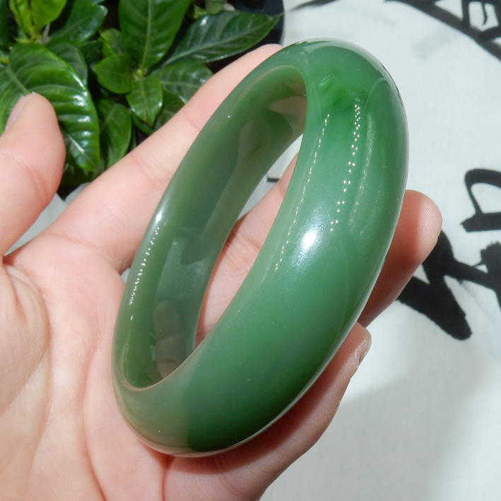 方言和田玉新品22800元精品带翠金皮白玉籽料61mm女士