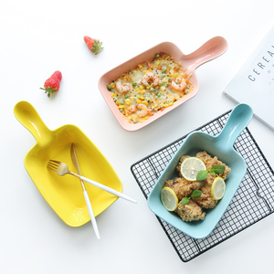 糖果色马卡龙陶瓷带把烘焙烤碗