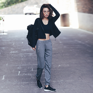 秋冬女士宽松速干跑步长裤