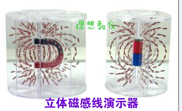 [理想教仪]立体磁感线演示器 一对 物理教学仪器实验器材教具