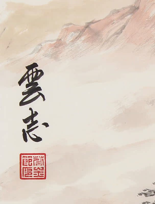 纯手绘国画山水画客厅字画书画斗方江南水乡水墨画名家真迹风水画