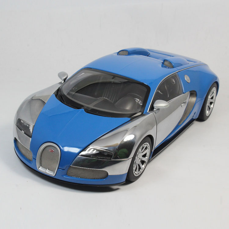 奥拓autoart 1:18 布加迪 威龙 veyron 电镀银/蓝色 合金汽车模型