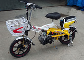 小迷你摩托车燃油助力车弯梁代步车加大后座带尾箱70cc 35CC 新款