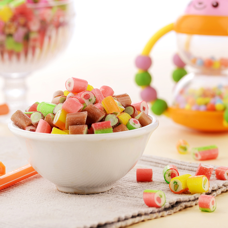 糖果礼物零食水果糖切片创意玻璃手工休闲瓶装