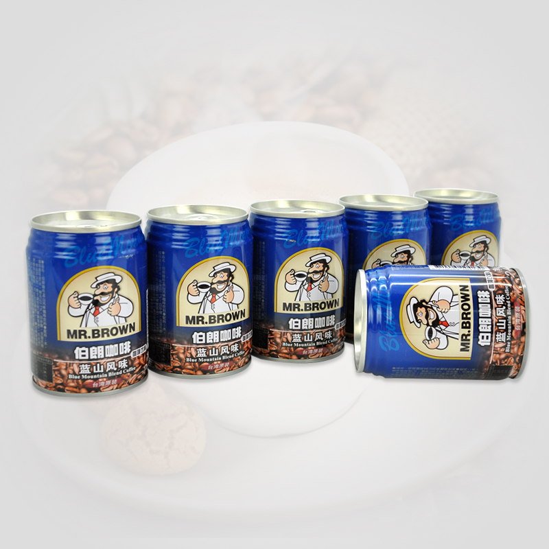 台湾伯朗咖啡 蓝山风味咖啡饮料 三合一咖啡即饮品 240ml*6罐装