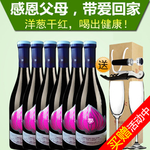 包邮 养生健康送父母 高品质无糖洋葱泡红酒干红葡萄酒整箱6支装
