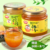 韩国风果味茶水果茶酱冲饮品 福事多蜂蜜柚子茶柠檬茶1Kg 送杯勺
