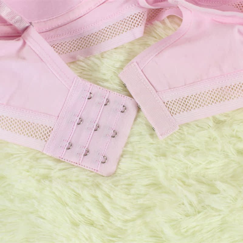 钢圈少女高中学生<em>青少年</em>纯棉<em>文胸</em>青春薄款大初