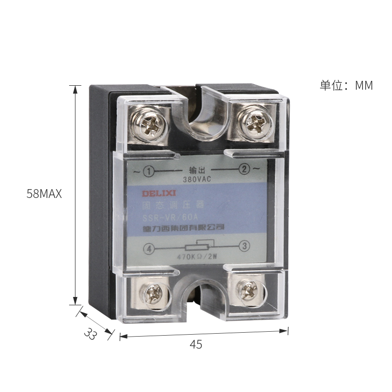德力西固态调压器交流电源单相继电器ssrvr60a 220v电压调节器