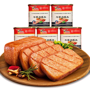 鹰金钱午餐肉罐头食品340g*5