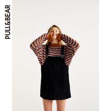 女士黑色牛仔背心裙 09635325 PullAndBear