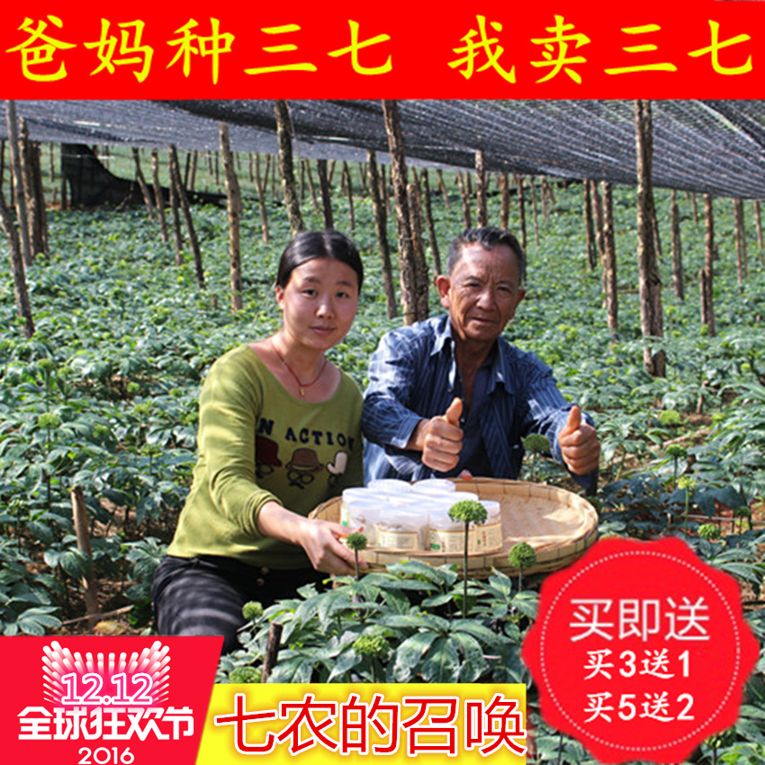 自产自销云南文山30头春三七粉破壁特级超细正品100g包邮
