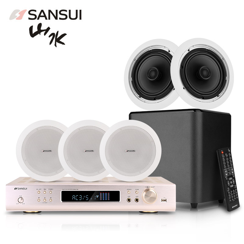 sansui/山水 t2吸顶式5.1家庭影院音响套装电视家用客厅吊顶音箱