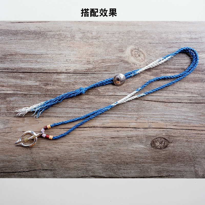 日本进口手工缝制 阿美咔叽 古布 布绳项链 挂绳 代替