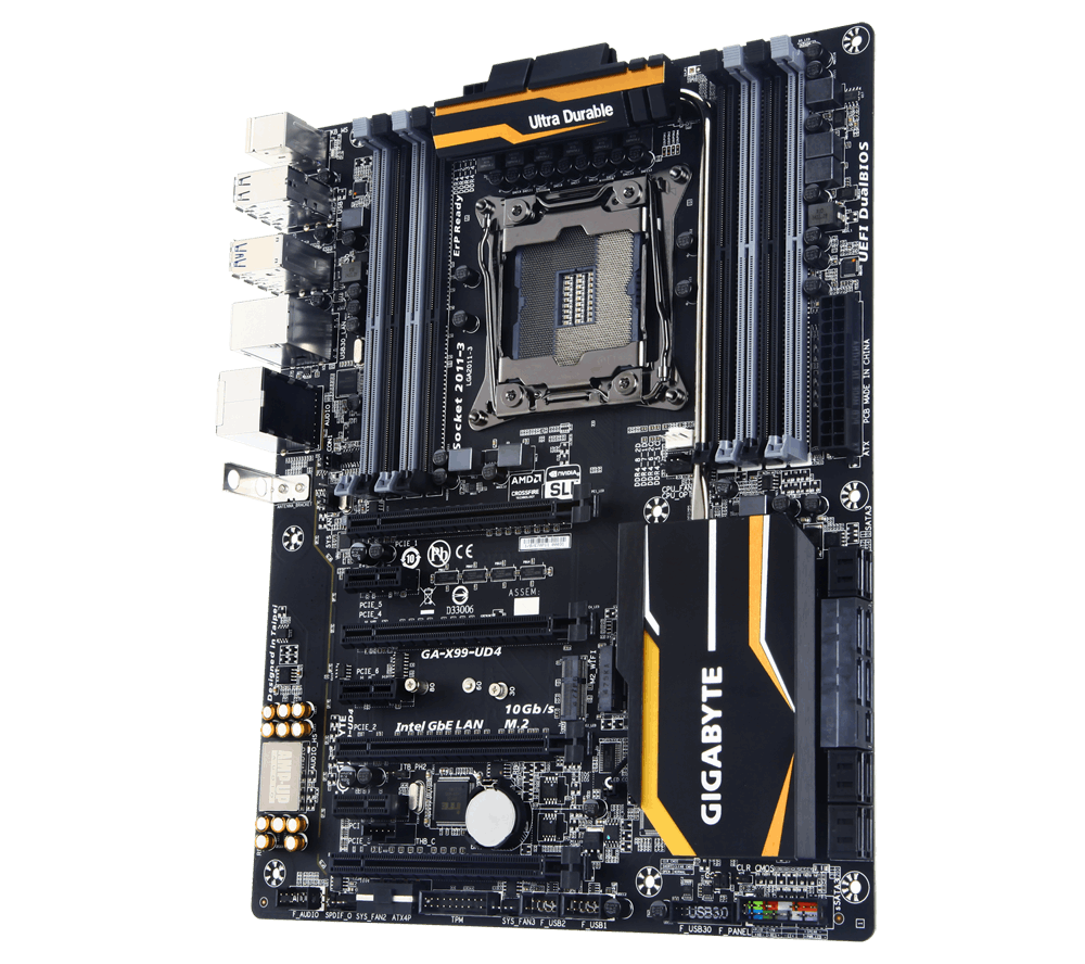 gigabyte/技嘉 x99-ud4 x99主板大板 2011 支持i7 5820k ddr4