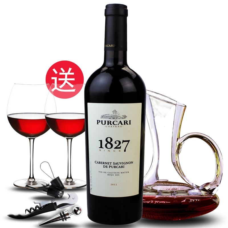 原瓶进口红酒葡嘉利赤霞珠干红葡萄酒purcari1827送礼