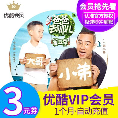 优酷土豆VIP会员1个月 优酷黄金会员月卡优酷会员直充 填手机号