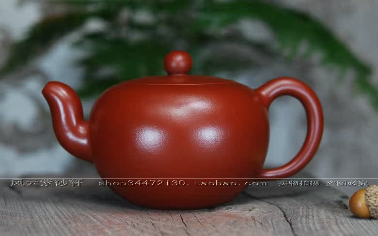 茶壶紫砂壶极品大红袍老朱泥全手工（一粒珠）普洱铁观音茶具礼品