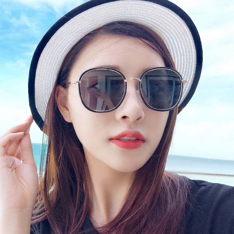 网红同款墨镜女2017新款潮时尚眼镜女偏光眼睛女士太阳镜明星款