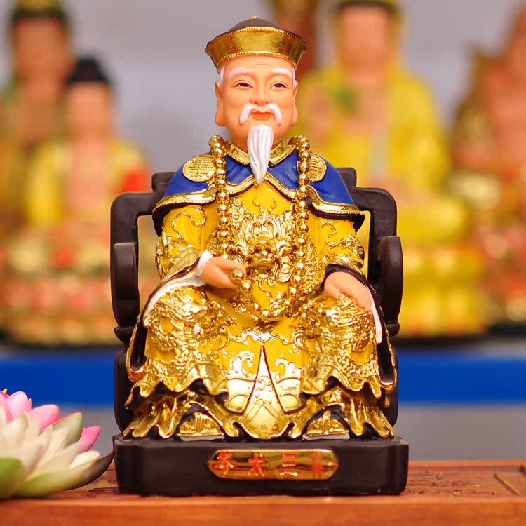 黄三太爷黄三太奶树脂佛像彩绘狐仙黄三太爷太奶神像供奉摆件12寸