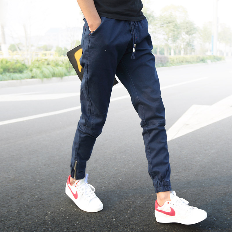夏季男士休闲裤男裤运动裤春秋哈伦裤男九分小脚裤男束脚长裤子男