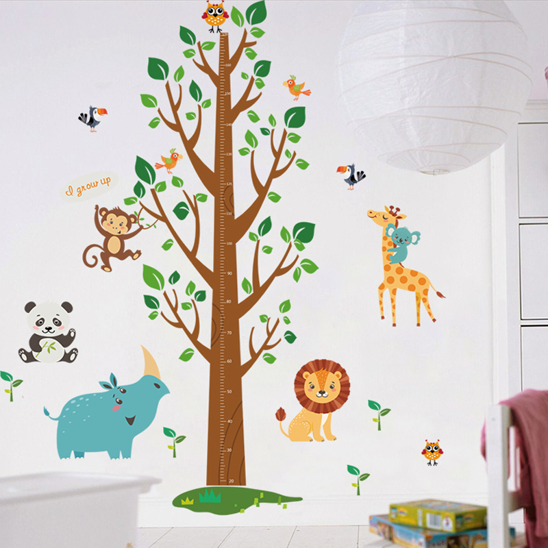 卡通儿童身高贴墙贴画 宝宝墙纸房间墙上墙壁